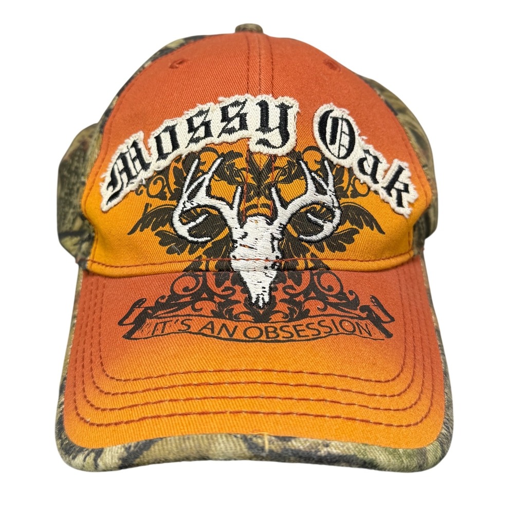 Mossy Oak Hat Mens OSFM Orange Camo Paramount Outdoors It's An Obsession Cap